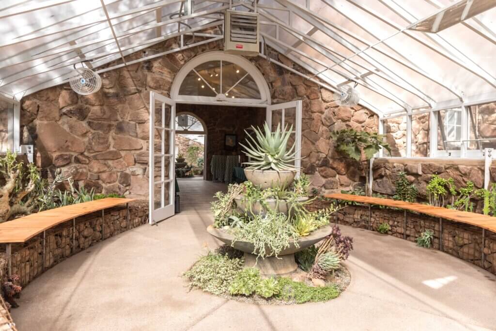 The newly renovated Smith Greenhouses interior